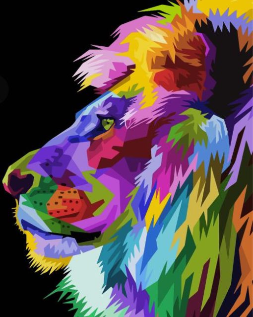 Lion Abstract Diamond Painting