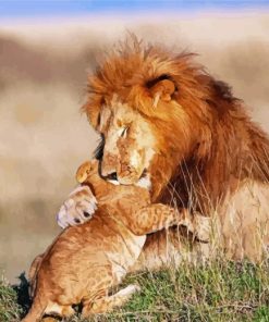 Lion And Cub Diamond Painting