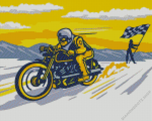 Speedway Motorcycle Diamond Painting