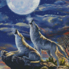 Two Spirit Wolves Diamond Painting