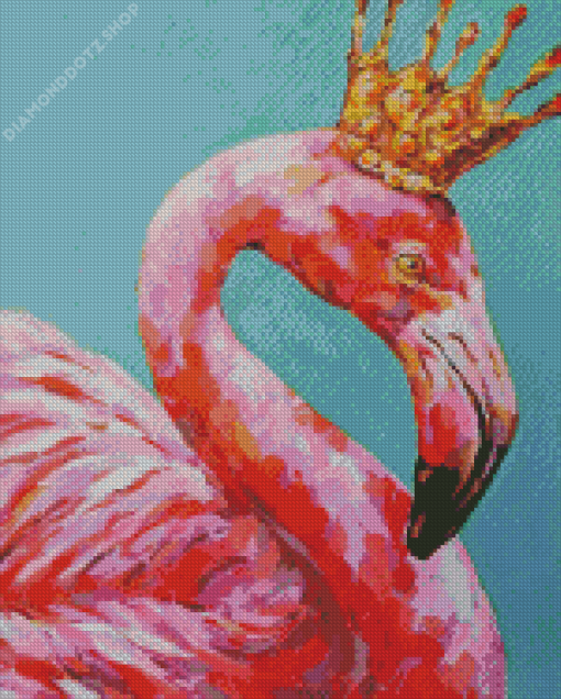 Queen Flamingo Diamond Painting