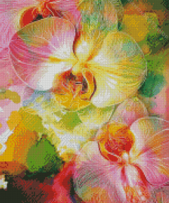 Abstract Orchid Diamond Painting