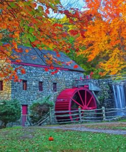 Old Grist Mill Diamond Painting