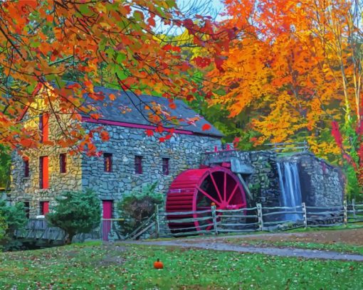 Old Grist Mill Diamond Painting