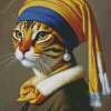 Cat With Earring Diamond Painting