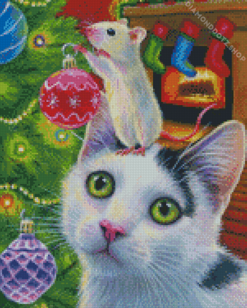 Cat And Mouse Diamond Painting