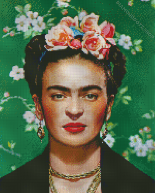 Frida With Flowers Diamond Painting