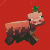 Minecraft Earth Pig Diamond Painting