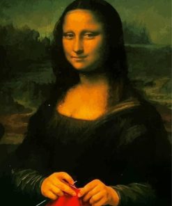 Mona Lisa Knitting Diamond Painting