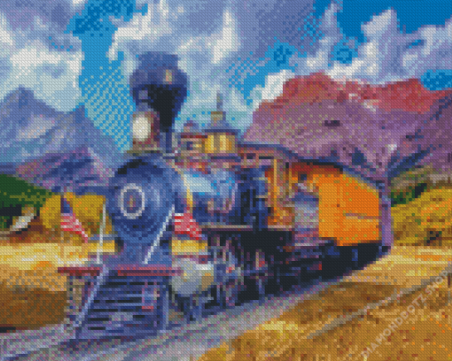 Stream Train Diamond Painting