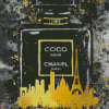 Black Gold Chanel Bottle Diamond Painting