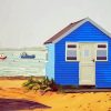 Blue Beach Hut Diamond Painting