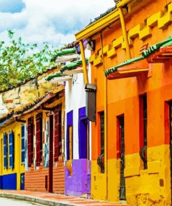 Bogota Colorful Houses Diamond Painting