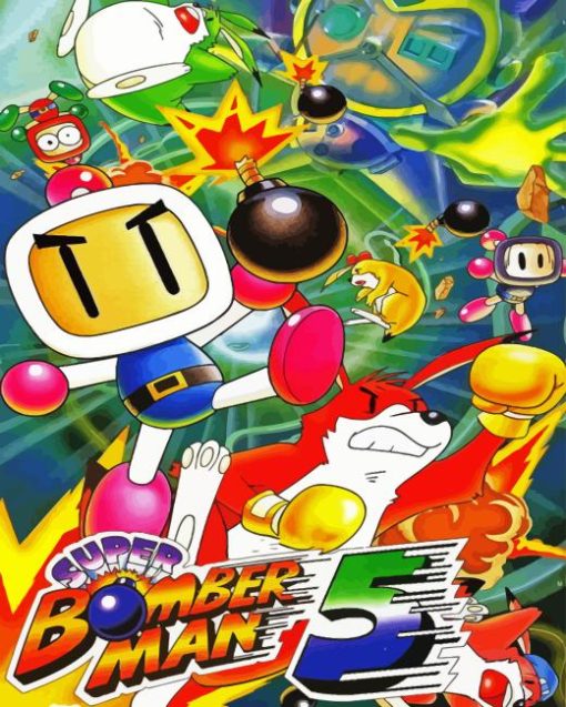 Bomberman Game Poster Diamond Painting