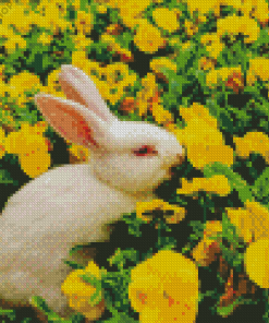Bunny In Field Diamond Painting