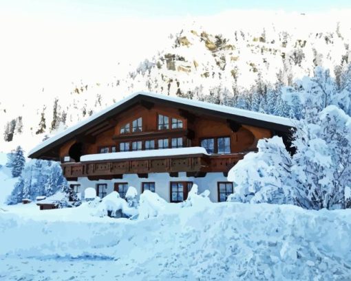 Cabin Refuge In Pitztal Diamond Painting