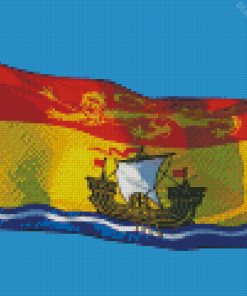 Canada New Brunswick Flag Diamond Painting
