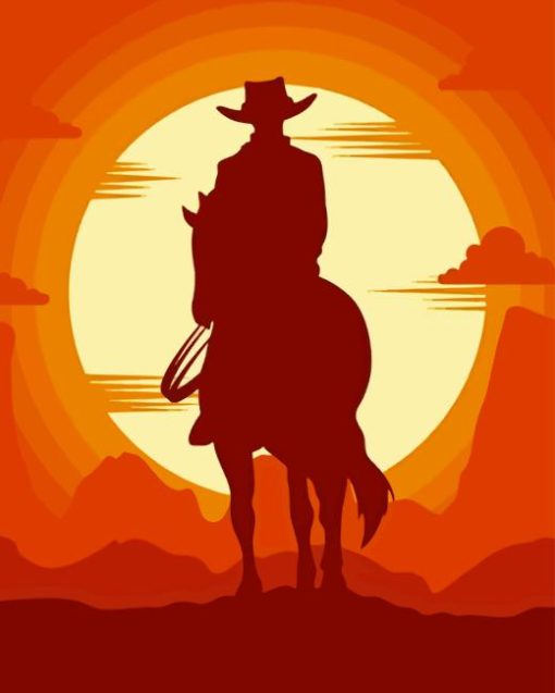 Cowboy Silhouette Diamond Painting