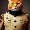 Ginger Cat In Uniform Diamond Painting