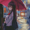 Girl With Umbrella Diamond Painting