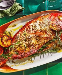 Grilled Northern Red Snapper Diamond Painting