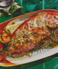 Grilled Northern Red Snapper Diamond Painting