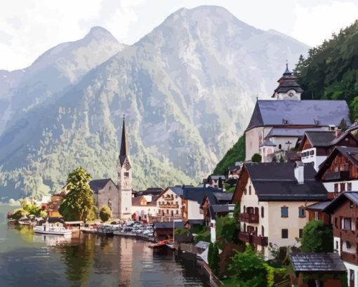 Hallstatt Lake Diamond Painting