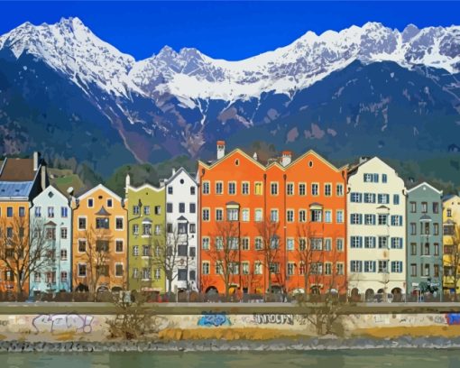 Innsbruck Buildings Diamond Painting