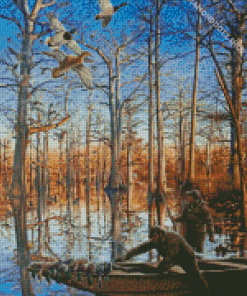 Mallard Ducks Hunting Diamond Painting