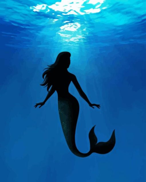 Mermaid Silhouette Undersea Diamond Painting