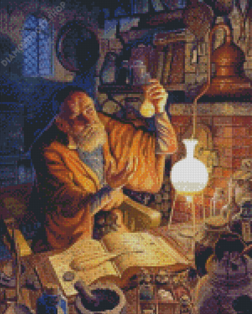 Old Man Alchemist Diamond Painting