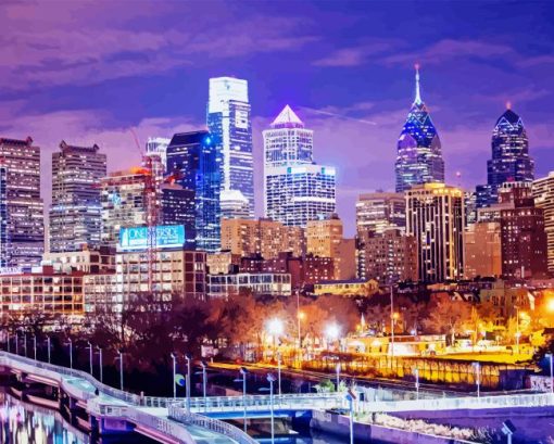 Philadelphia Skyline Diamond Painting