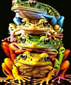 Pile Up Frogs Pile Up Frogs Diamond Painting