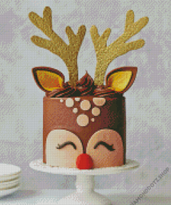 Reindeer Cake Diamond Painting