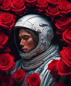 Roses Astronaut Diamond Painting