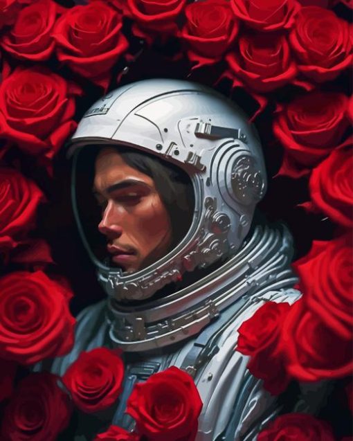 Roses Astronaut Diamond Painting