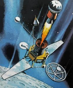 Vintage Space Satellite Diamond Painting