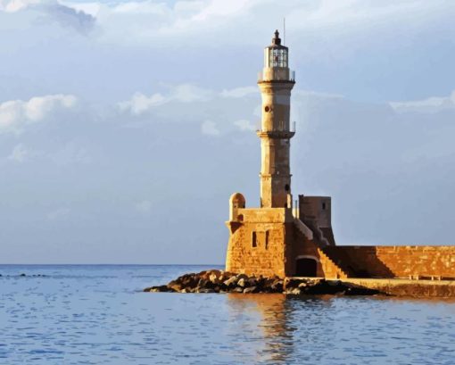 Chania Lighthouse Diamond Painting