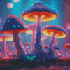 Colorful Mushroom Diamond Painting