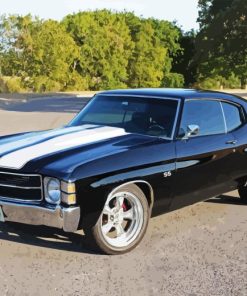 1971 Chevelle Black Car Diamond Painting