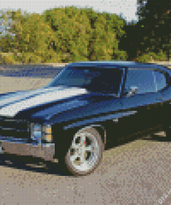 1971 Chevelle Black Car Diamond Painting