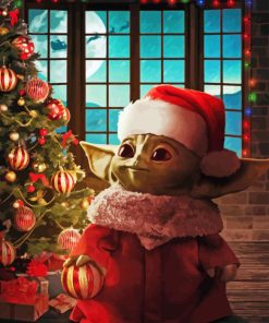 Baby Yoda Christmas Diamond Painting