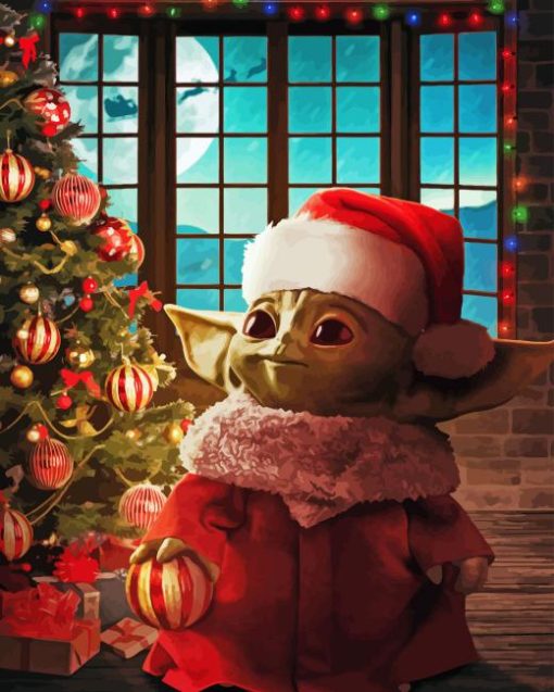 Baby Yoda Christmas Diamond Painting