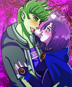 Beast Boy And Raven Art Diamond Painting