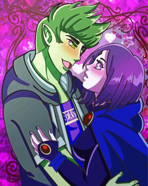 Beast Boy And Raven Art Diamond Painting