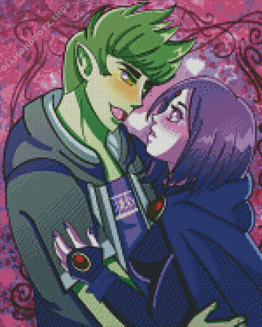 Beast Boy And Raven Art Diamond Painting