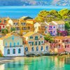 Beautiful Houses In Cephalonia Diamond Painting