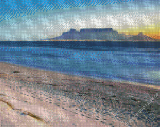 Bloubergstrand With Table Mount Diamond Painting