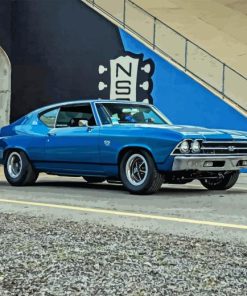 Blue Chevelle Super Sport Diamond Painting