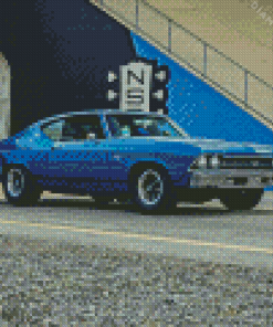 Blue Chevelle Super Sport Diamond Painting